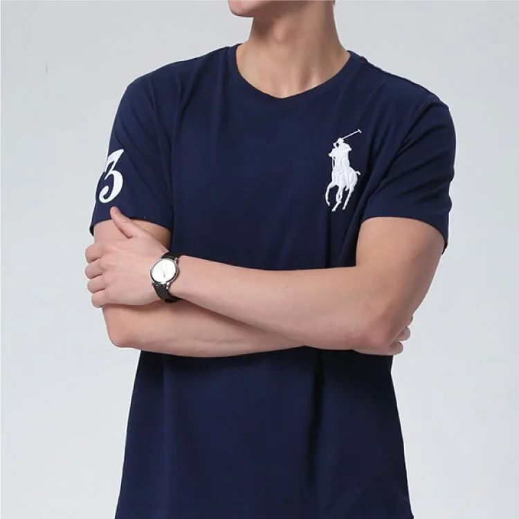 Polo Ralph Lauren SS23 Embroidery Pullover Short Sleeve T Shirt Navy Blue-3