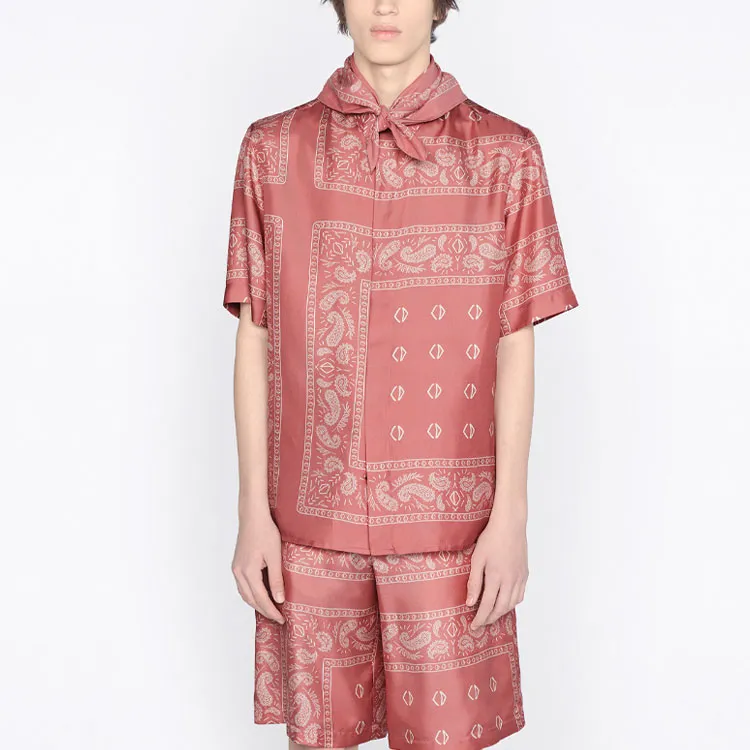 DIOR X Cactus Jack Short Sleeved Shirt With Bandana Motif-5