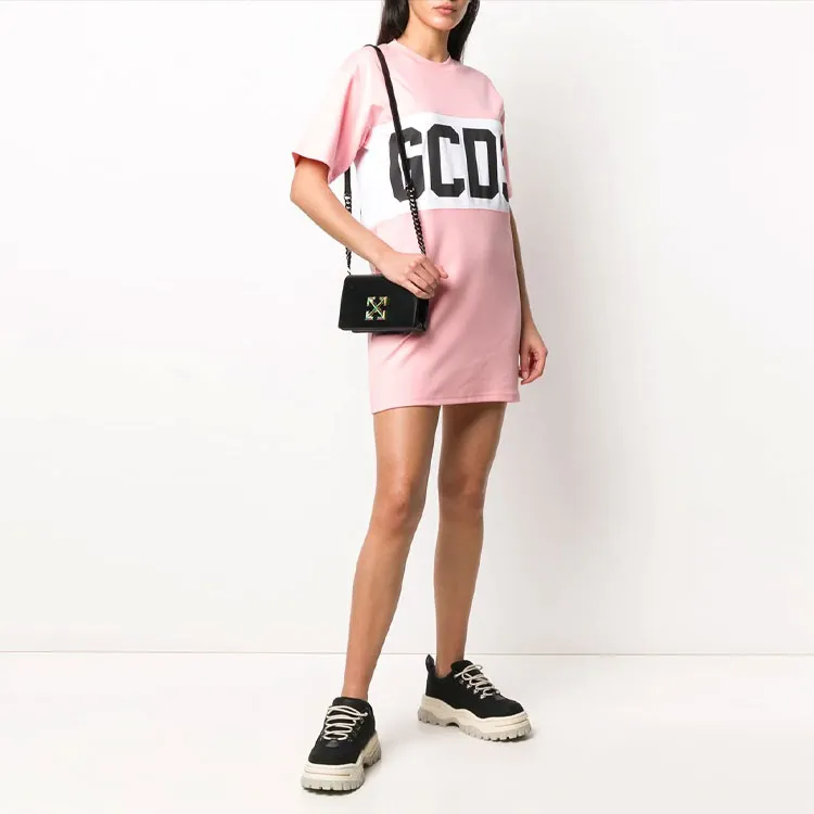 GCDS Short Sleeved Dresses Women's Pink-3