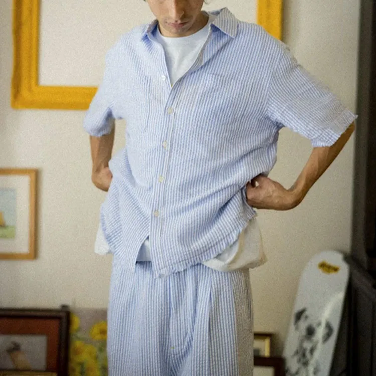 Drew House Seersucker Ss Shirt-7