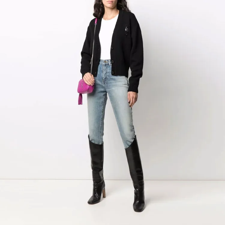 SAINT LAURENT FW21 Sweater Women's Black-2