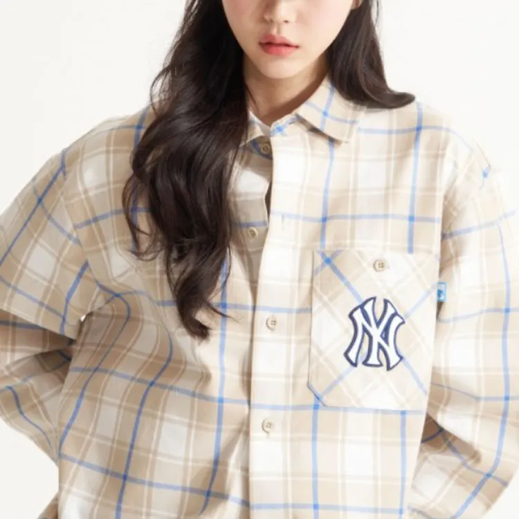 MLB New York Yankees Shirt Unisex Khaki-4