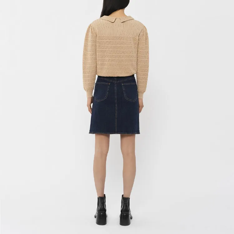 See By Chloe Denim Short Skirts Women's Blue-2