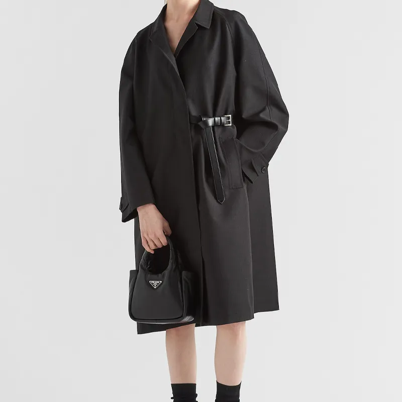 PRADA Small Padded Soft Nappa Leather Bag Black-6