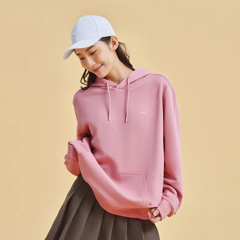 Erke Color Museum Collection Sports Life Collection Sweatshirt Men's Pastel Pink-4
