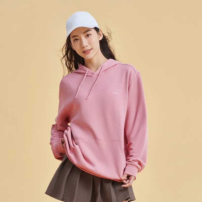 Erke Color Museum Collection Sports Life Collection Sweatshirt Men's Pastel Pink-5