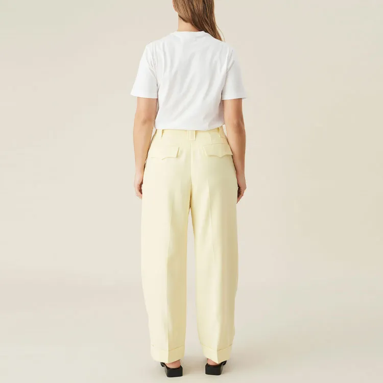 GANNI Cotton Jersey T Shirt 'Bright White'-3