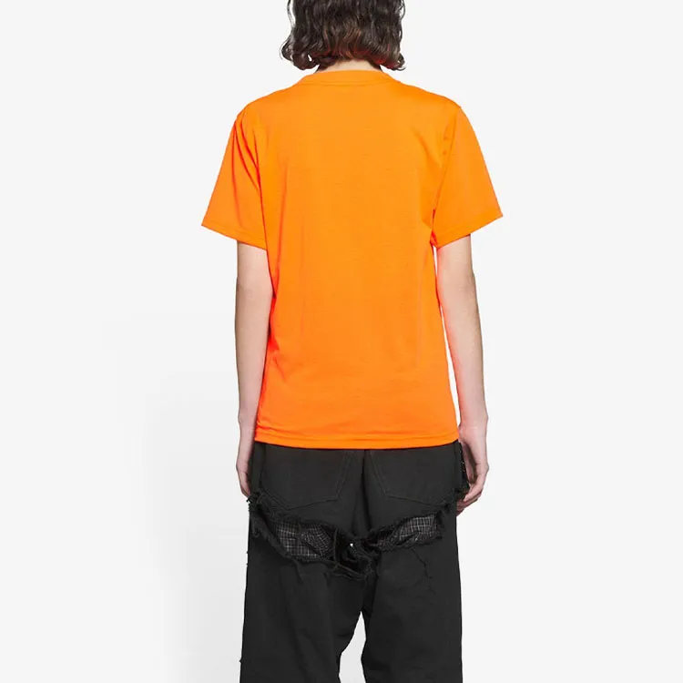 Balenciaga Logo T Shirt 'Fluo Orange/Black'-2