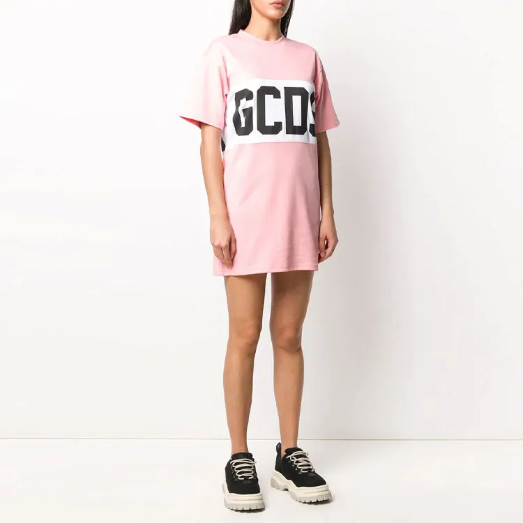 GCDS Short Sleeved Dresses Women's Pink-1