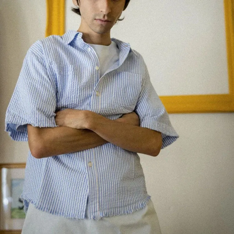 Drew House Seersucker Ss Shirt-3