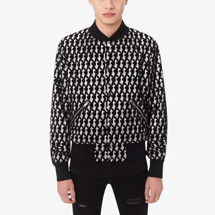 AMIRI Playboy Flocked Bomber Jacket-1