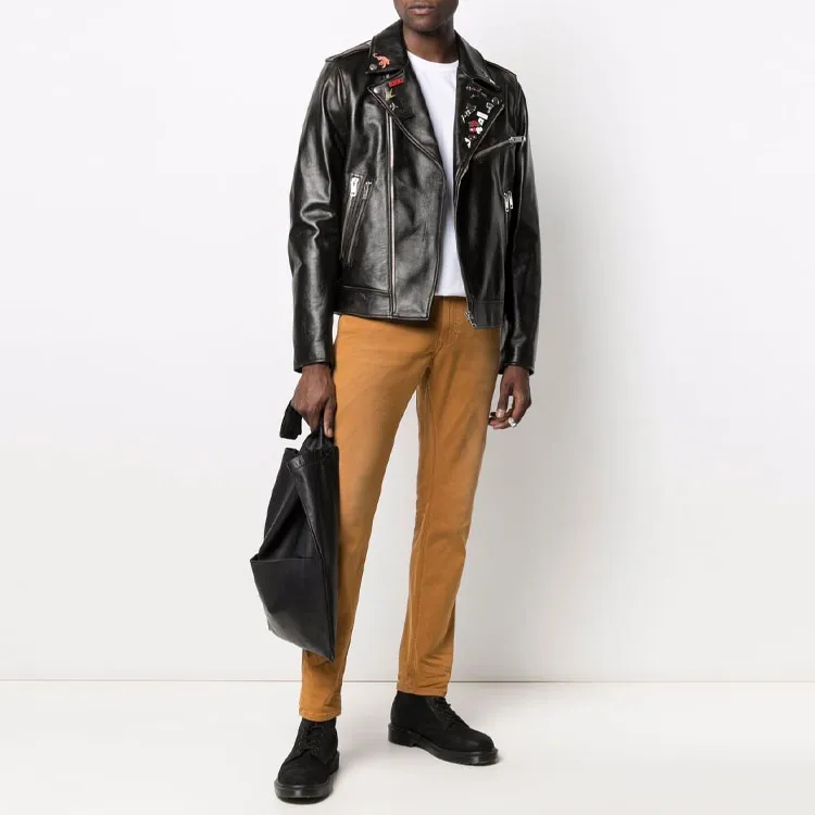 DIESEL FW21 Leather Jacket Men's Black-1