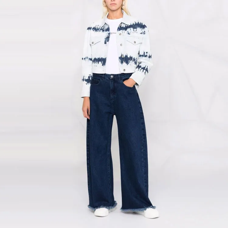Stella McCartney Tie Dye Cropped Denim Jacket-1
