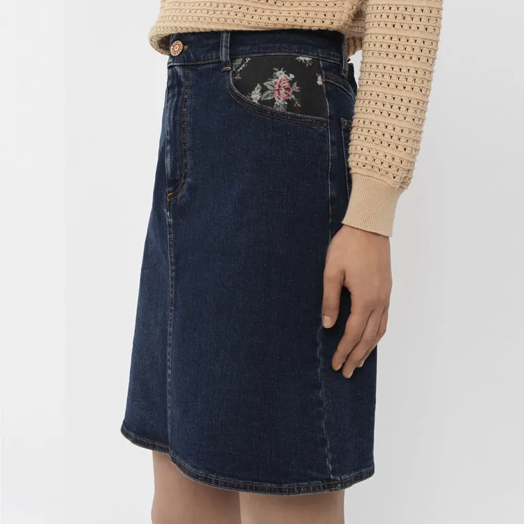 See By Chloe Denim Short Skirts Women's Blue-3