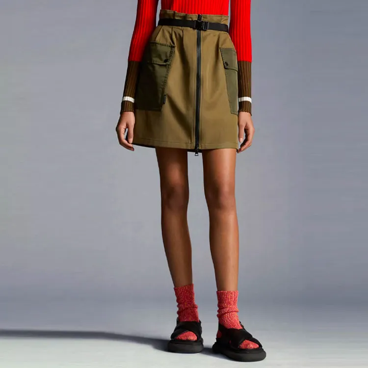 Moncler Casual Short Skirts Women's Army Green-3