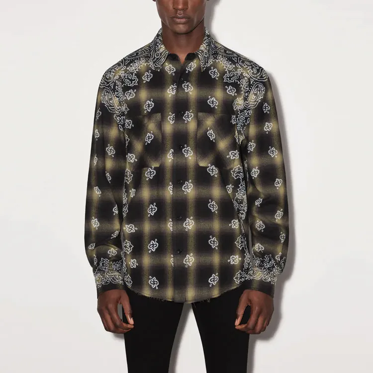 AMIRI Bandana-print Checked Shirt-1