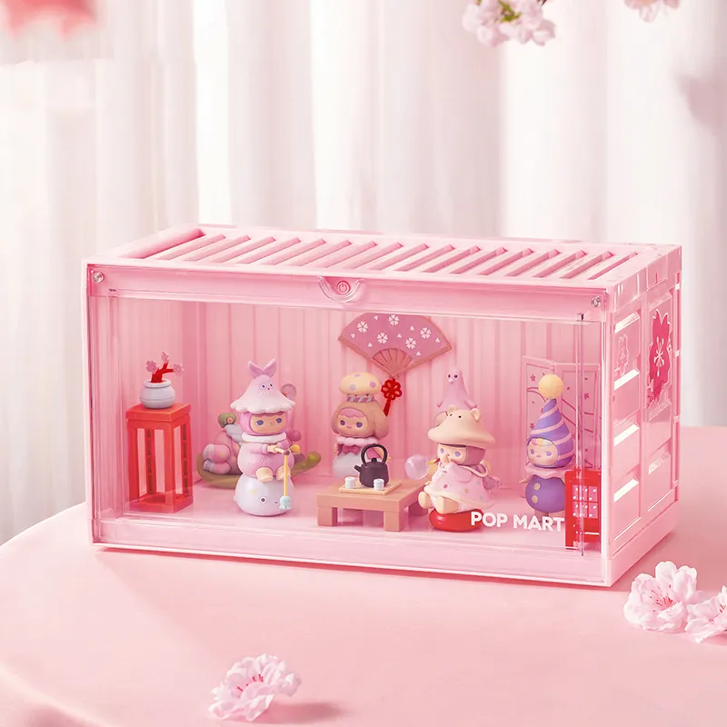 POP MART Bubble Mate IP Cherry Blossom Tipsy Collection Container Luminous Display Case Model Accessories-2