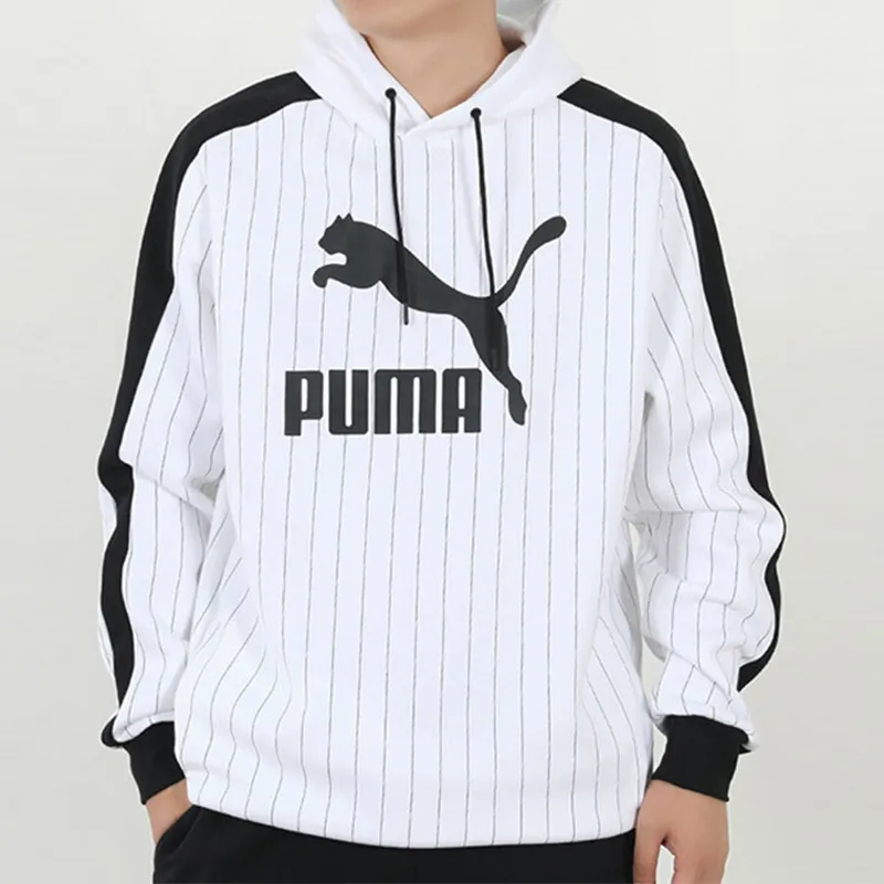 PUMA Pinstripe Sweatshirts Men White-2