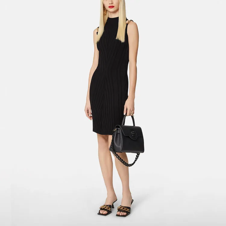 VERSACE Sleeveless Dresses Women's Black-1