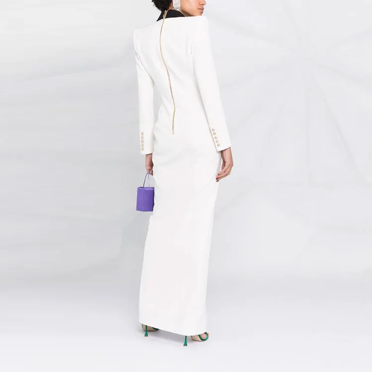 BALMAIN Long-Sleeved Dresses Women's White-2