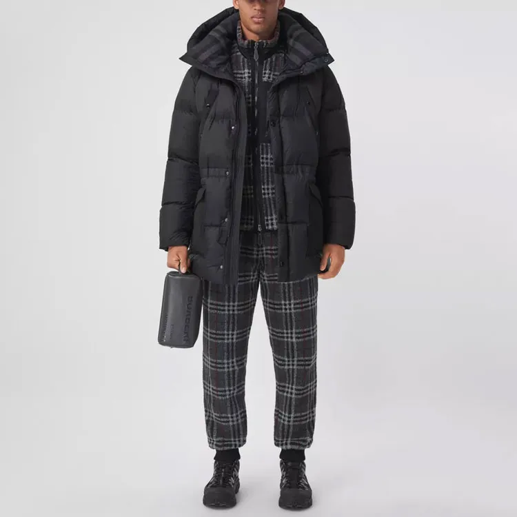 Burberry Logo Applique Nylon Puffer Coat-1