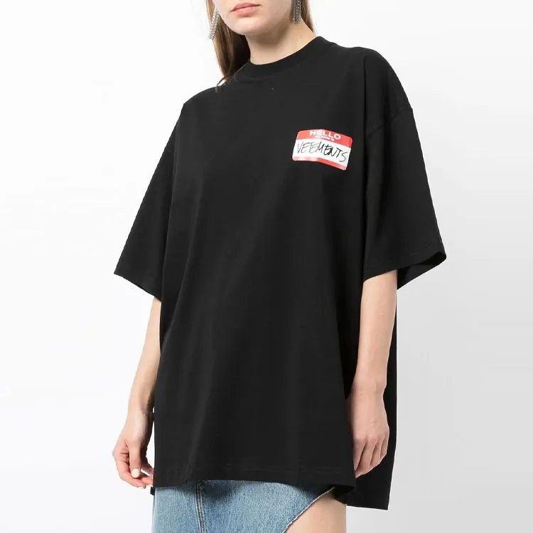 Vetements My Name Is T Shirt 'Black'-2