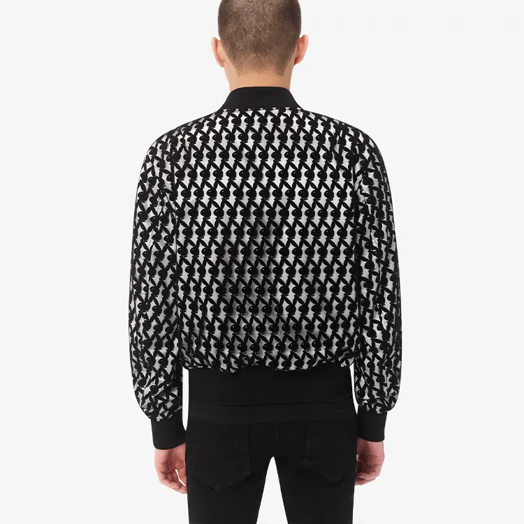 AMIRI Playboy Flocked Bomber Jacket-2
