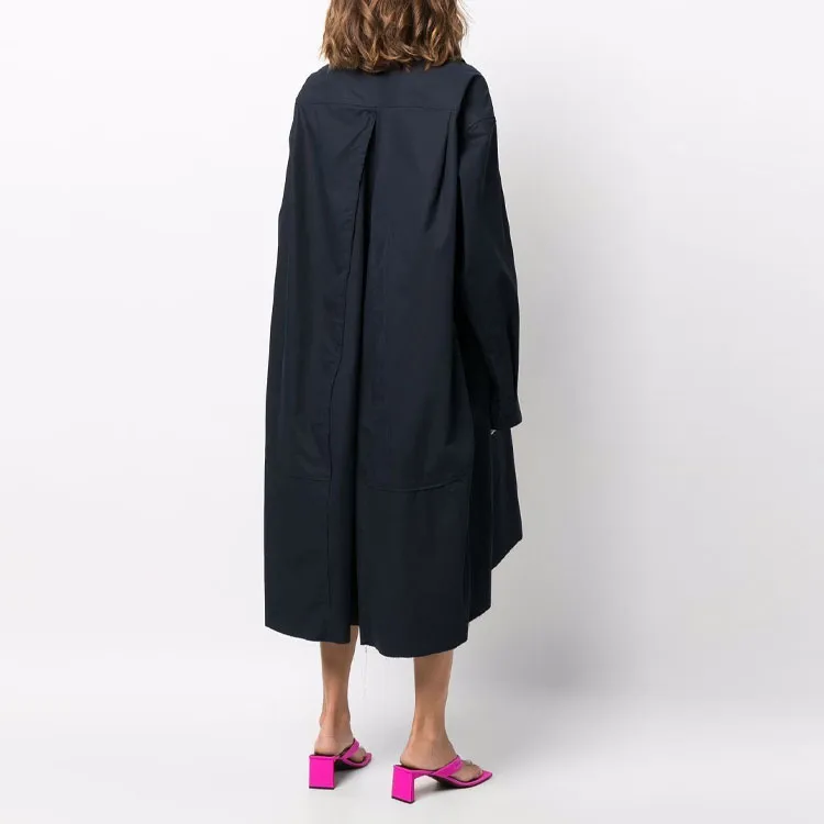 Balenciaga Long-Sleeved Dresses Women's Blue-2