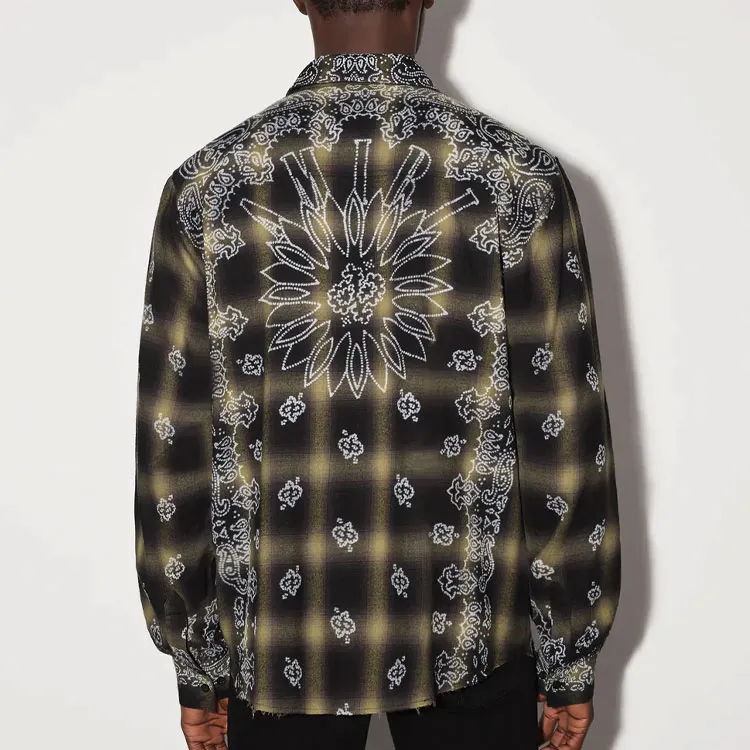 AMIRI Bandana-print Checked Shirt-2