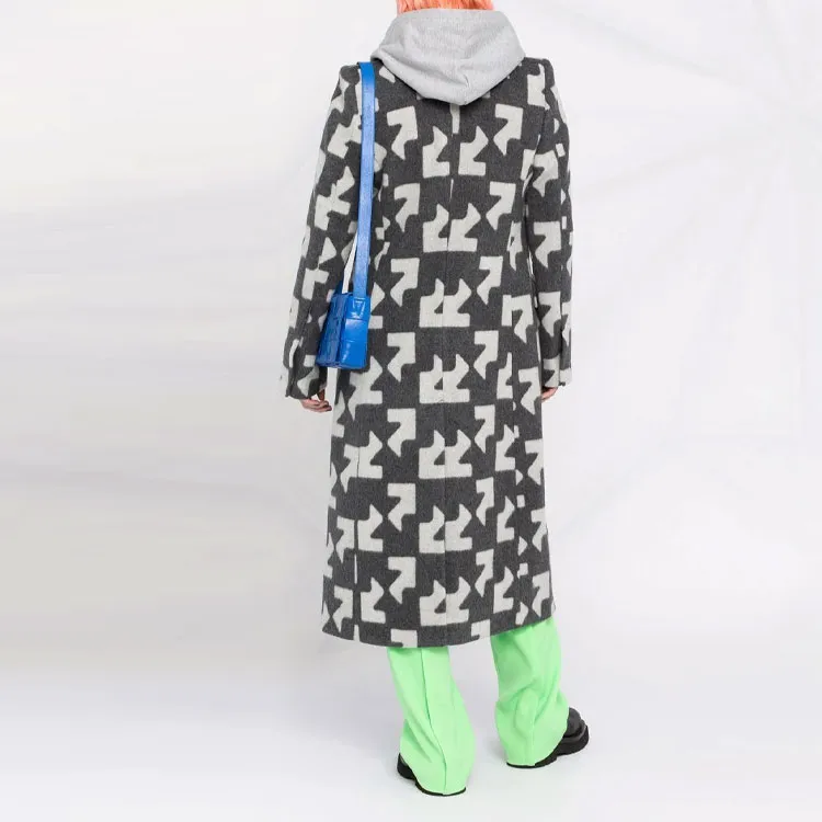 OFF-WHITE Geometric Pattern Overcoat-3