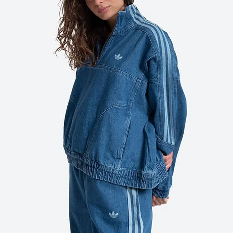 Adidas Originals Denim Jackets Women's Blue-2