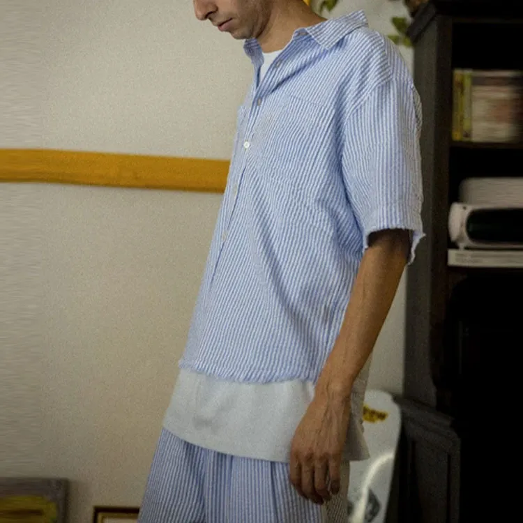 Drew House Seersucker Ss Shirt-5