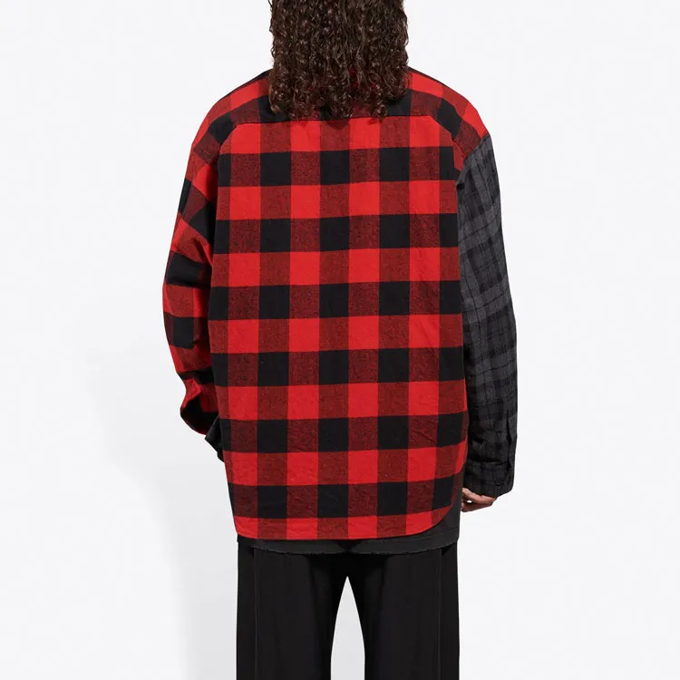 Balenciaga Patchwork Button Down Shirt-4