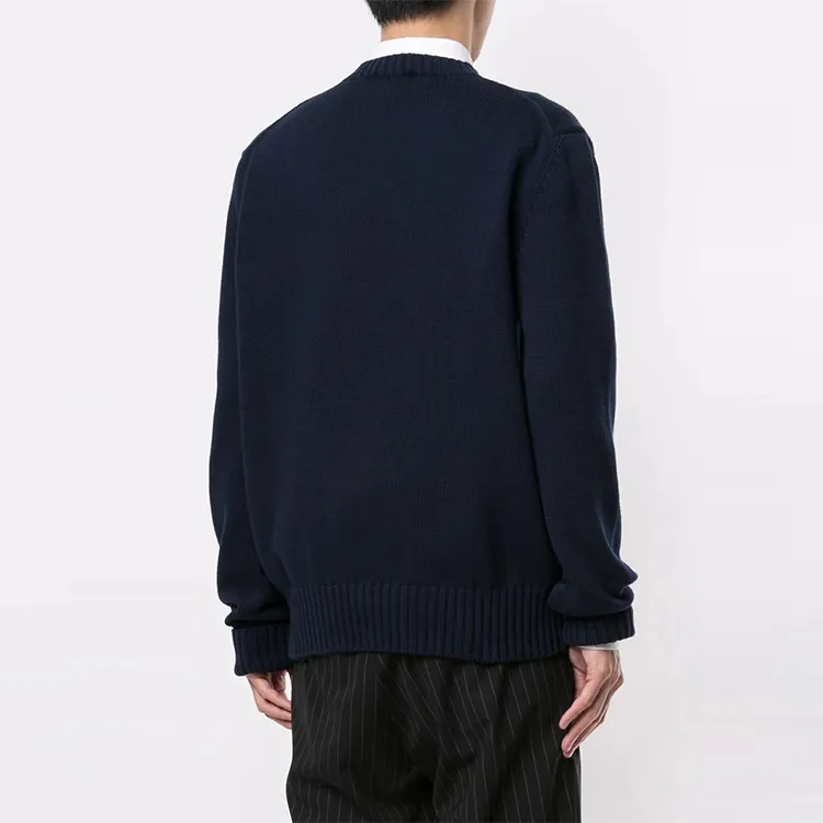 Alexander McQueen Sweaters Men Navy Blue-3