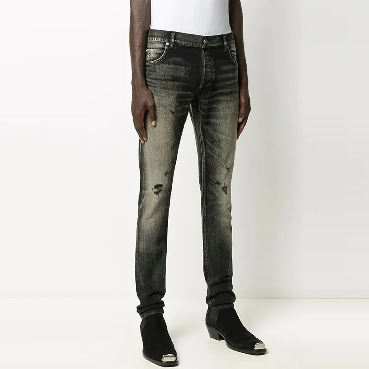 BALMAIN Jeans Men Black-3