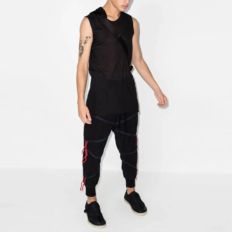 GREG LAUREN Knitted Sweatpants Men Black-2