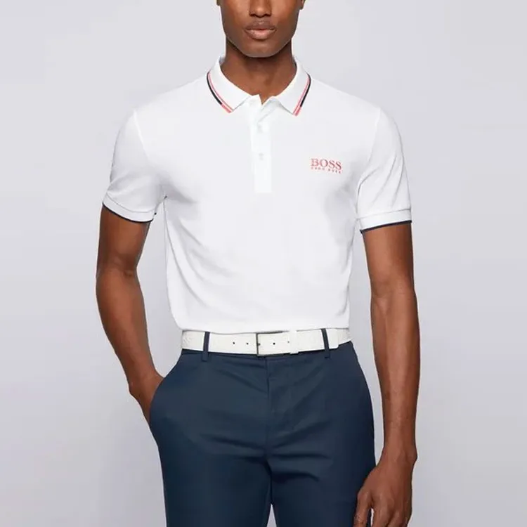 HUGO BOSS Short Sleeved Polo Shirt Men's White-2