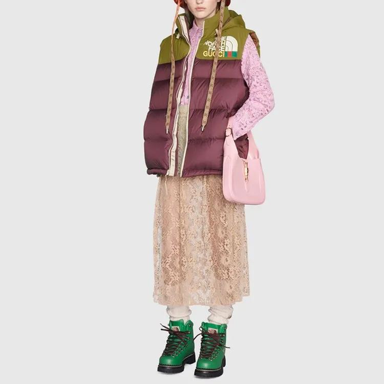 GUCCI X The North Face Padded Vest Bordeaux/Green-1