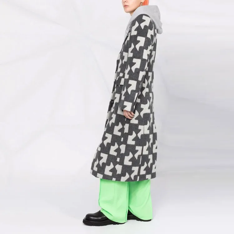 OFF-WHITE Geometric Pattern Overcoat-2