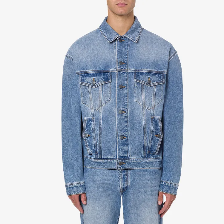 MOSCHINO Denim Jackets Men Blue-1