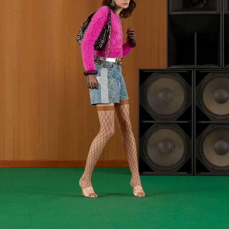 GUCCI Brushed Knit Cardigan Pink-2