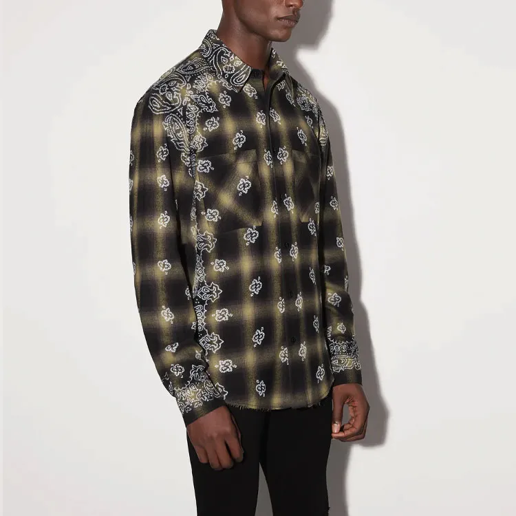 AMIRI Bandana-print Checked Shirt-3