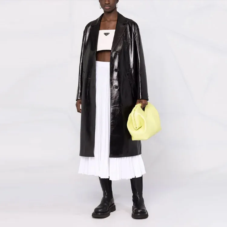 PRADA Single-Breasted Long-Sleeved Coat-2