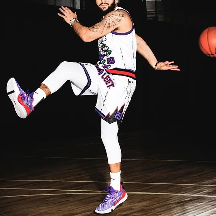 LiNing Badfive Basketball Jersey Men's White-4