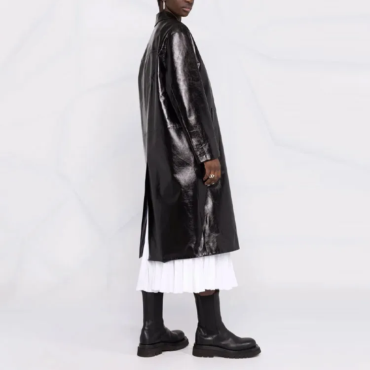 PRADA Single-Breasted Long-Sleeved Coat-3