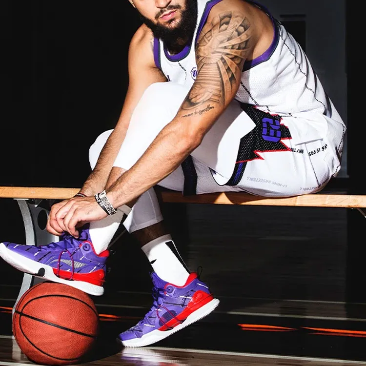 LiNing Badfive Basketball Jersey Men's White-5