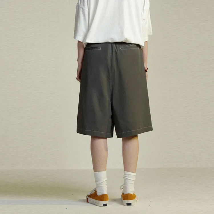 UNVESNO Loose Fit Shorts Unisex Gray-3