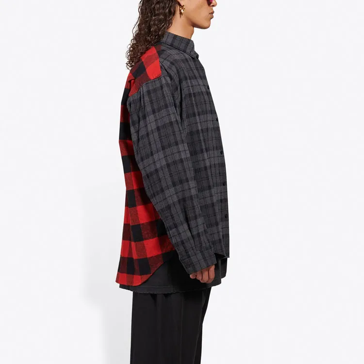 Balenciaga Patchwork Button Down Shirt-3