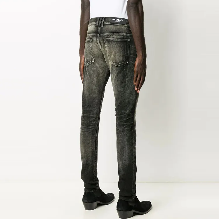 BALMAIN Jeans Men Black-4