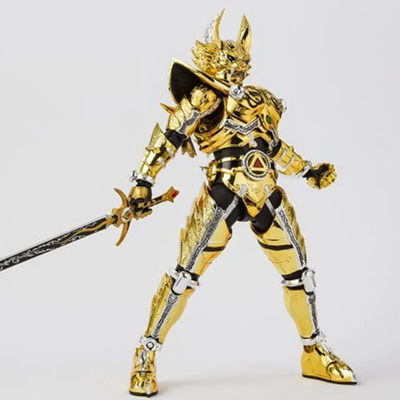 BANDAI Shf S.H. Figuarts True Sculpture OOO Garo Gold Knight Garo Akashi Rai With Cape Scale Figures 16.2cm-5